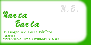 marta barla business card